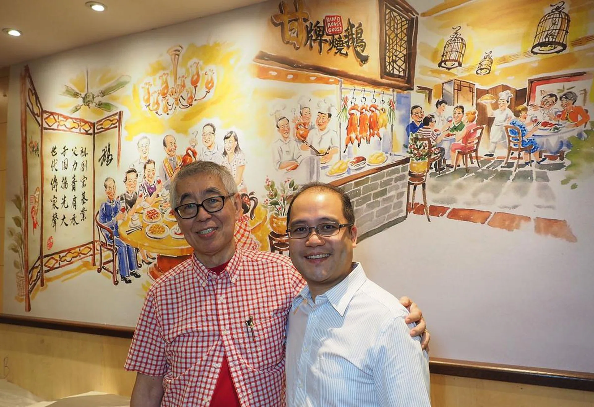 Hardy Kam, director of Kam’s Roast (right) and Singapore-born television producer Robert Chua,  executive director of Kam’s Roast