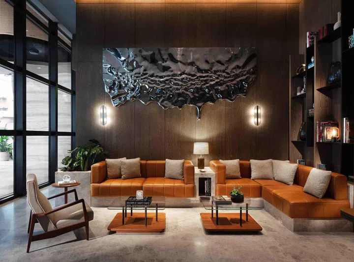 The entrance lobby to The Hari Hong Kong, shot by Dennis Lo. 