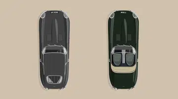 Jaguar E-Type Classic overhead shot.