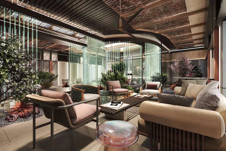 The beautifully light-filled, garden-inspired Richard Mille boutique in Siam Kempinski Hotel Bangkok, the brand’s first outpost in Thailand