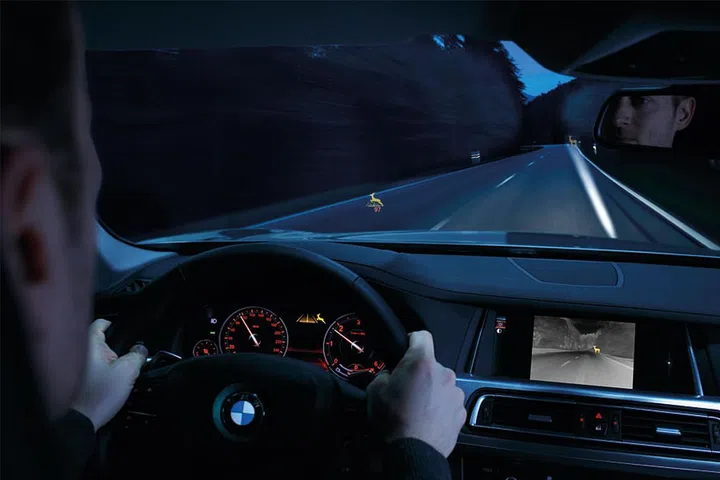 Handy for Canadian roads but, elsewhere, apart from pedestrians, the bear-sensing night vision system also detects and warns you about imminent collision with stray dogs, cats and other animals.