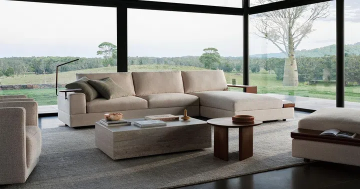 The modular components in the Jasper sofa can be easily arranged into several configurations, including a guest bed. (Photo: Dharma Sadasivan)