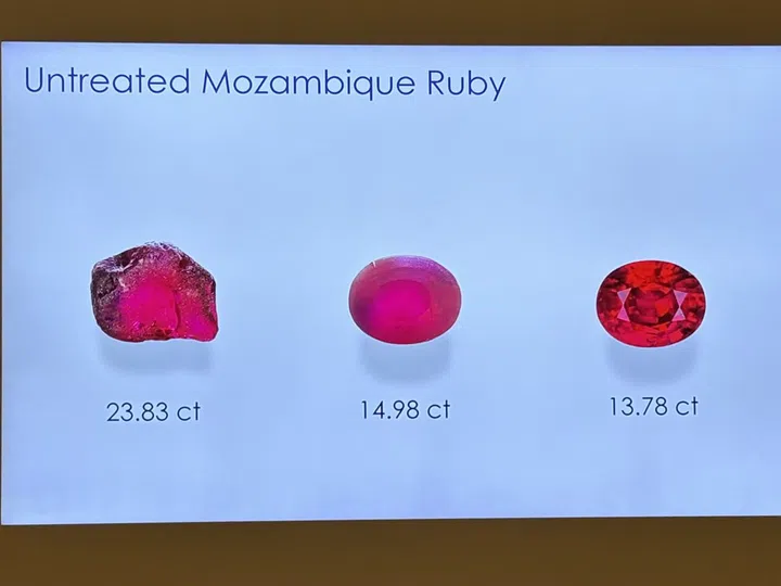 The journey of a ruby from rough to ready. (Photo: Singapore Press Holdings)