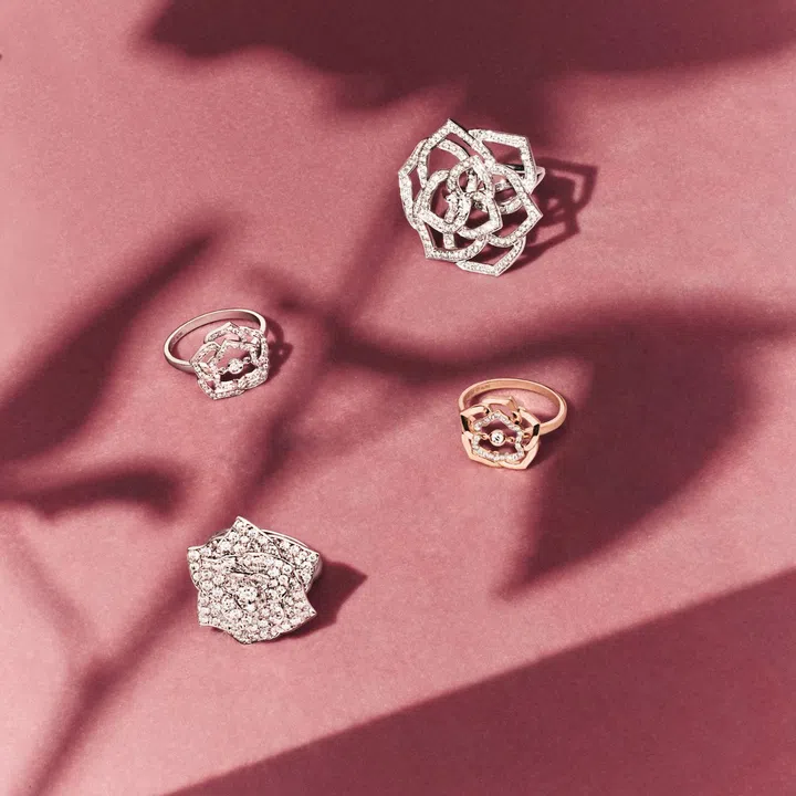 Piaget Rose white and rose gold rings. (Photo: Piaget)