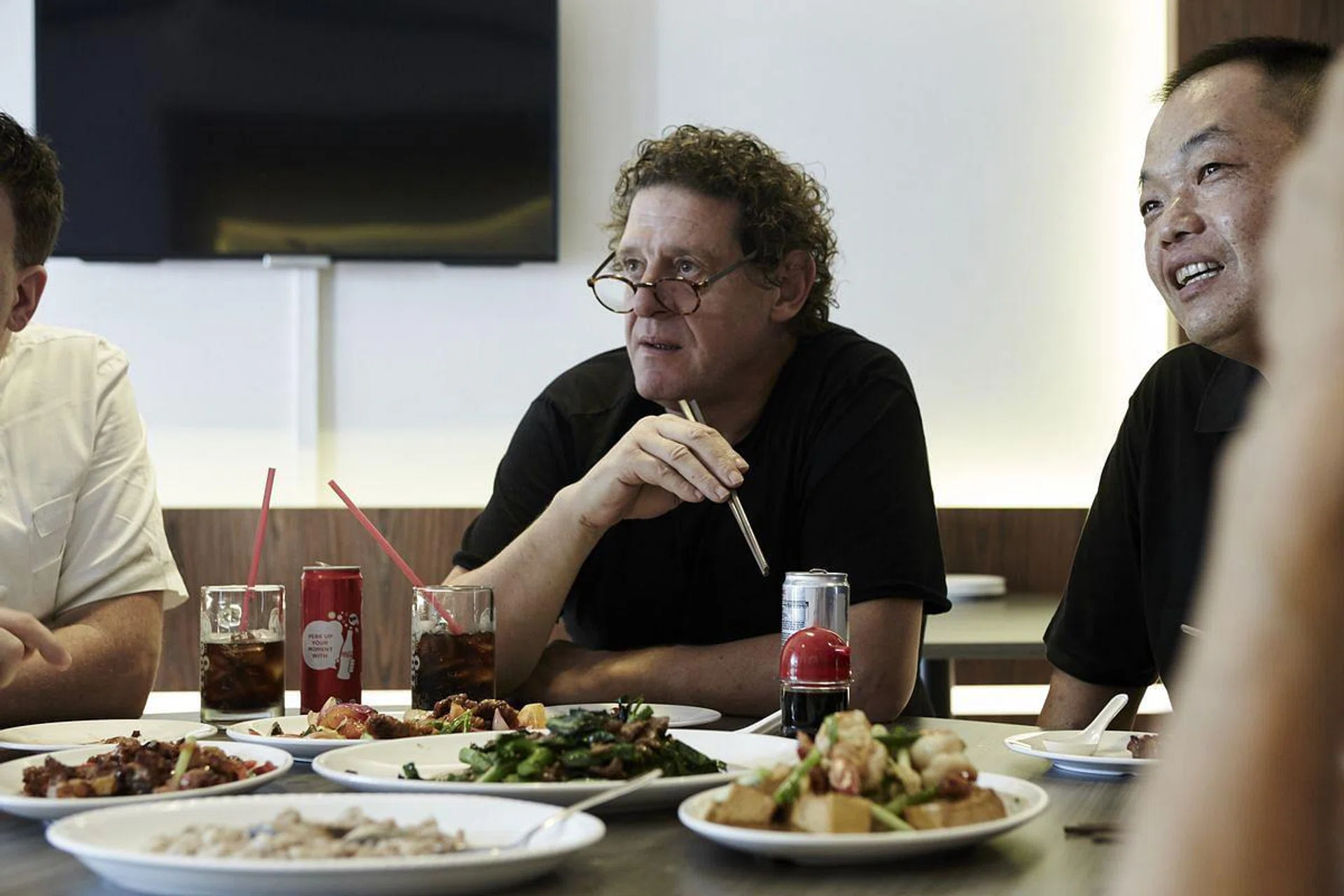 Marco tucks into a range of dishes at Eat First, a small eatery at Siglap. 