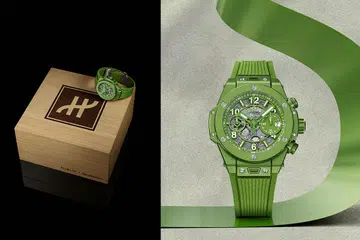 Hublot and Nespresso's collaborative watch, the Big Bang Unico Nespresso Origin.
