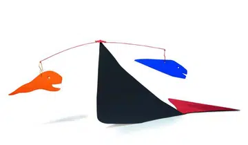 Alexander Calder fish teasing a whale