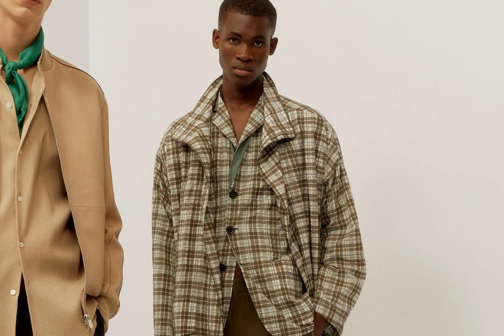 Backstage at the Hermes show