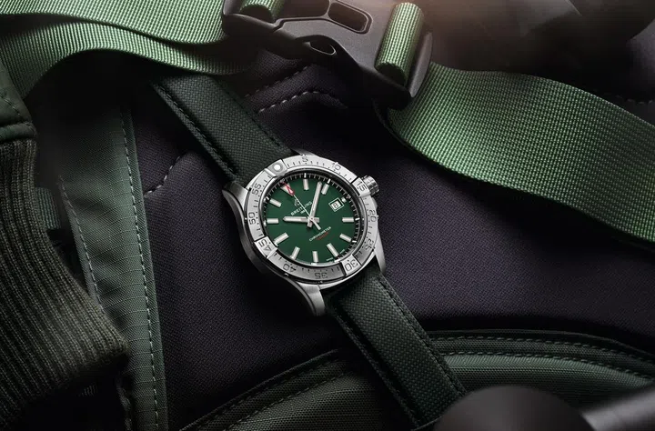 Avenger Automatic 42 in steel with green dial. (Photo: Breitling)
