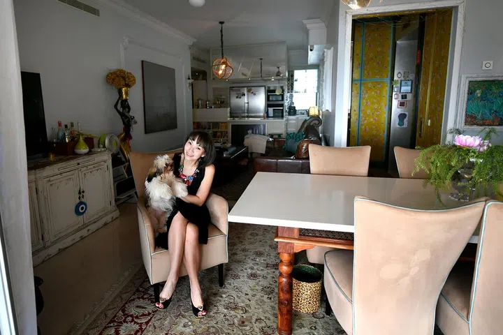 Sofi Sui at home. ST Photo: Ariffin Jamar, Mark Cheong.