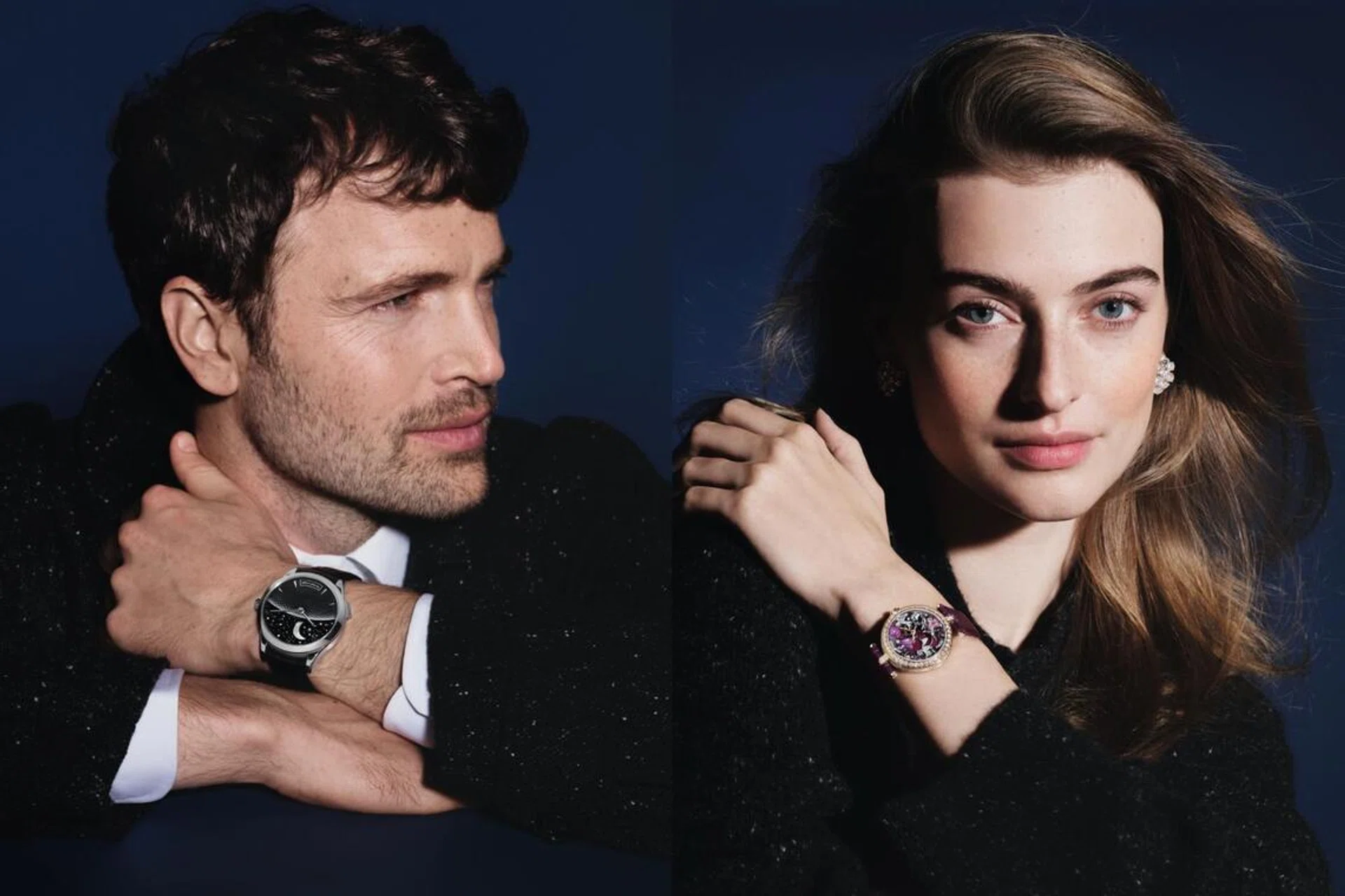 Van Cleef & Arpels Midnight Jour Nuit Phase de Lune and Midnight Heure d’ici & Heure d’ailleurs were two of Van Cleef & Arpels’ showpieces at Watches and Wonders Geneva 2026