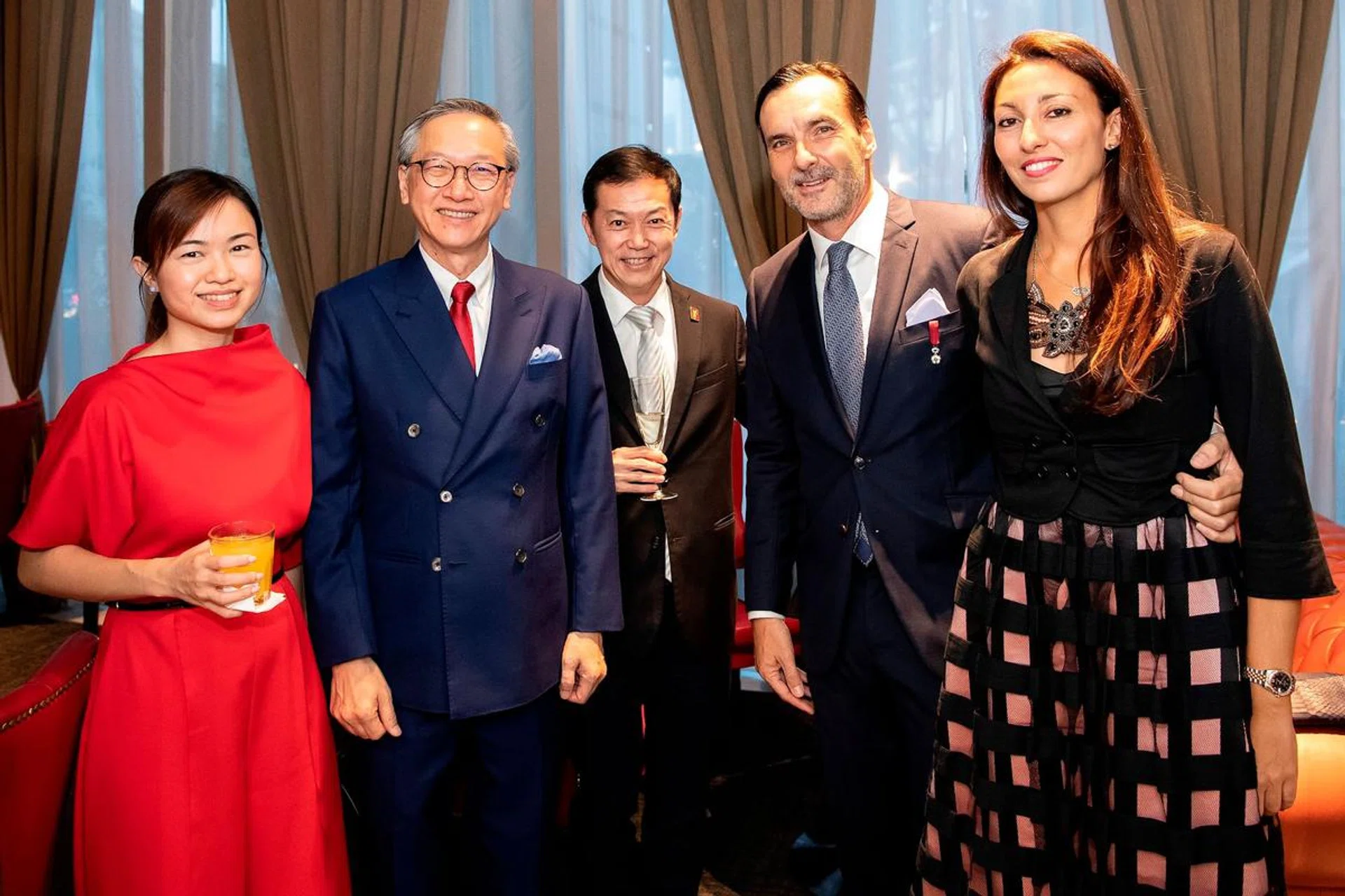 Ms Tin Pei Ling, Mr Sam Tan, Minister of State, Singapore, Dr Lim Wee Kiak, HE Andy Detaille Ambassador for Belgium & Vittoria Volgare Detaille