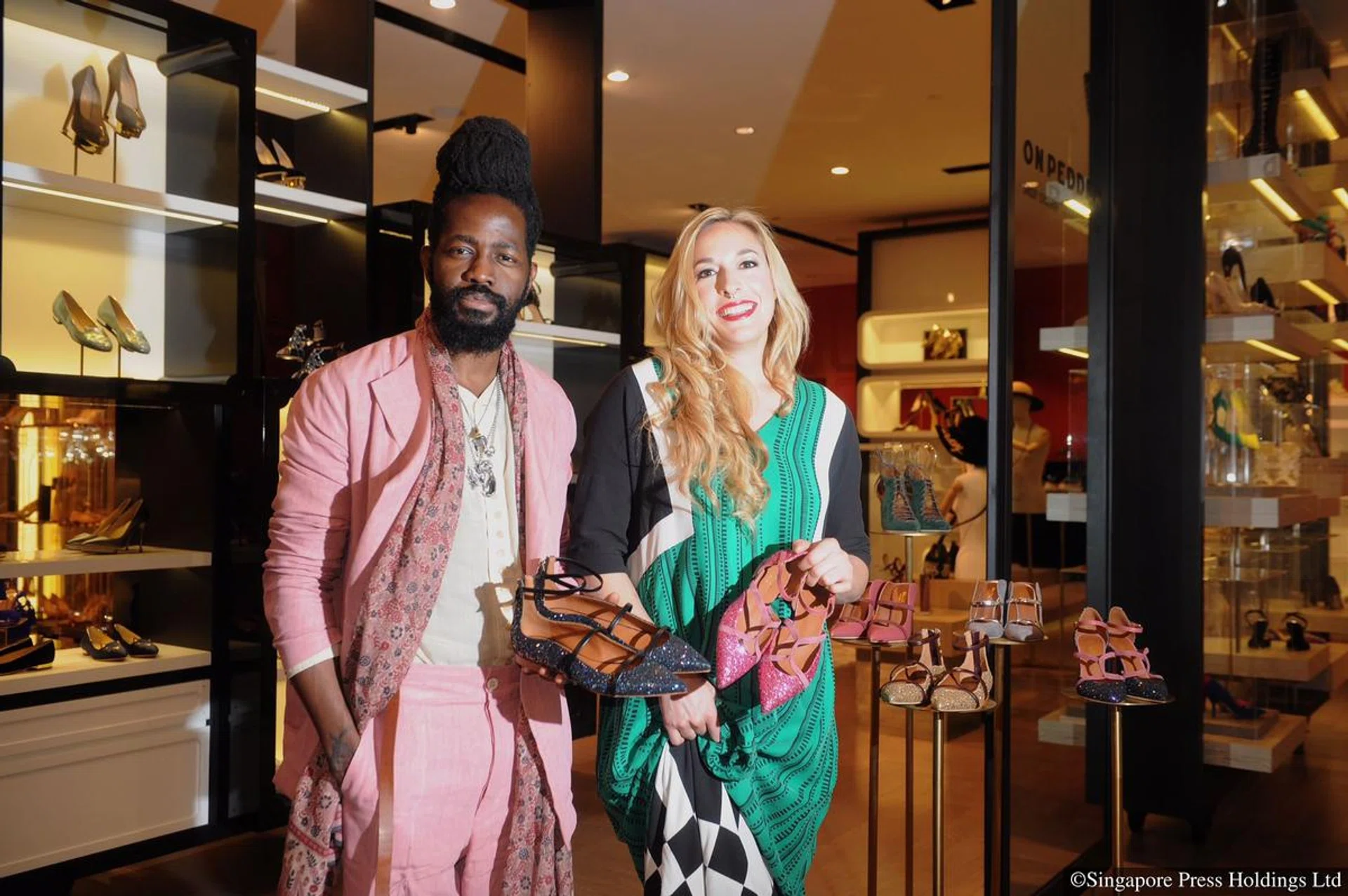 ST14072016-1619639985/ Azmi Athni/ Alyssa Woo SY

//(From Left) Profile of Roy Luwolt, Managing Director, and Mary Alice Malone, Creative Director of Malone Souliers, the footwear brand which is available at Pedder On Scotts

//Loc: Pedder on Scotts, Scotts Plaza

ST PHOTO: AZMI ATHNI
