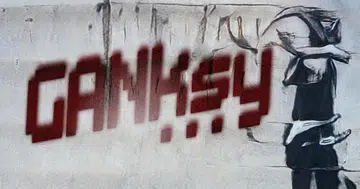 AI Bot Banksy inspired street art