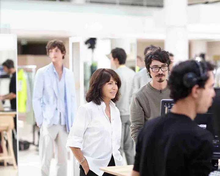 Hermes creative director Veronique Nichanian (left) with Cyril Teste.