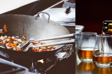 Chinese food and whisky