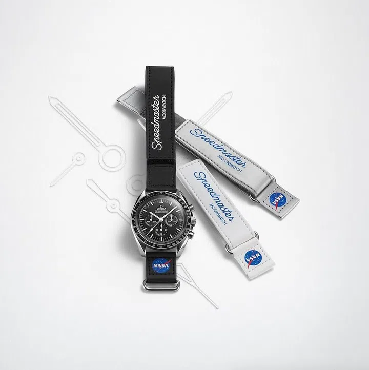Omega's new Velcro straps paying homage to Nasa.