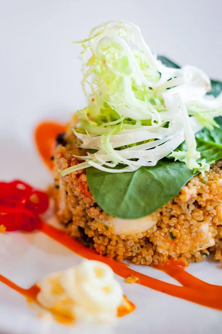 Light and healthy quinoa salad is just one of many items served at The Knolls.