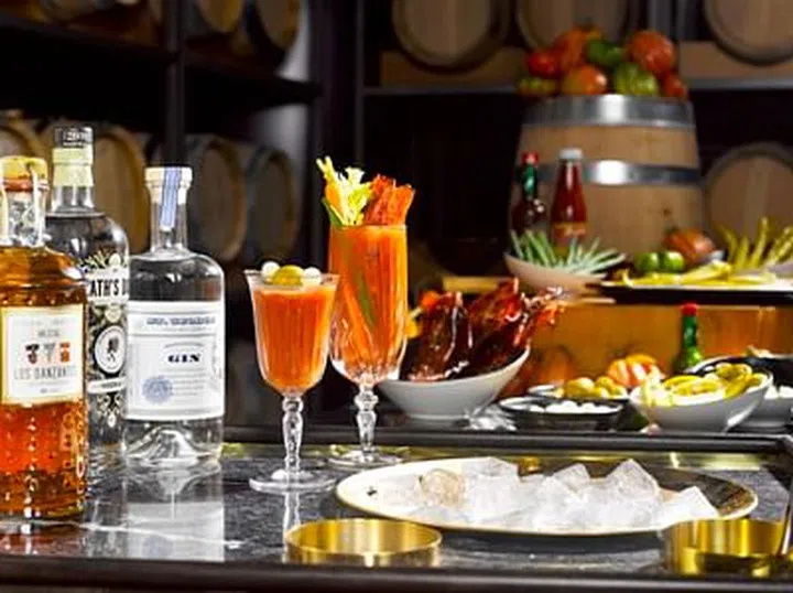 Build your own Bloody Mary with our Bloody Mary Cart