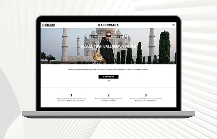 The Reflaunt x Balenciaga resale platform.