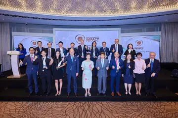 Guests, judges and winners at the Sustainability Impact Awards.