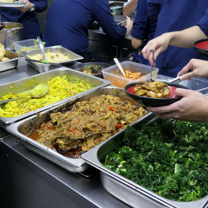 Staff meals at Zen is a whole operation unto itself. 