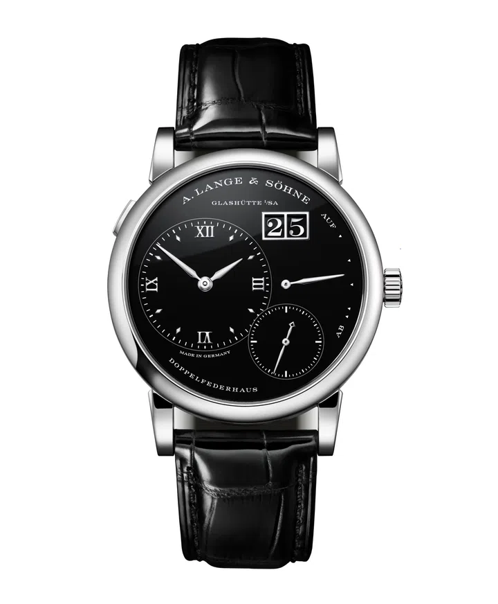 A. Lange & Soehne Lange 1 in platinum with a black onyx dial | 10 Best Luxury Watches for Men in Singapore