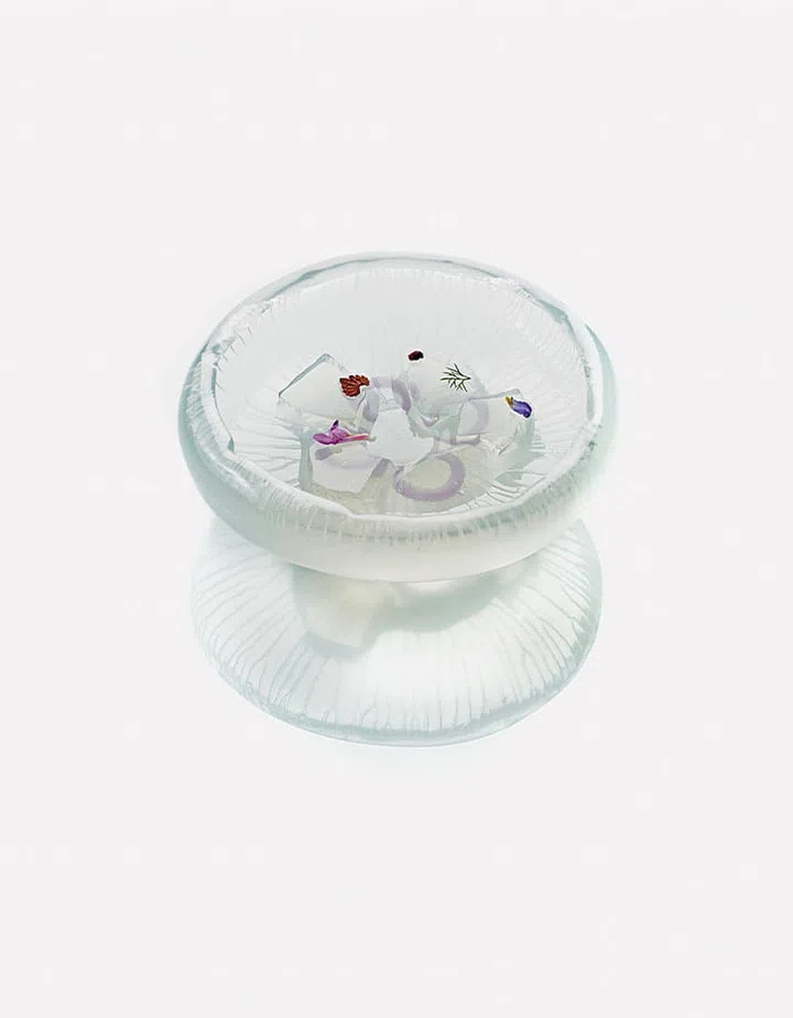 At Alchemist raw moon jellyfish is marinated in rosa rugosa, a plant taking over the Danish coastline.