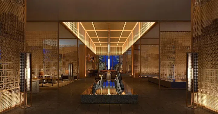 A rendering of the public areas of Banyan Tree Dongguan Songshan Lake. (Photo: Blink Design Group)