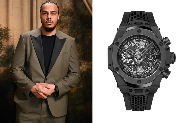 AJ Tracey wears a Hublot Big Bang