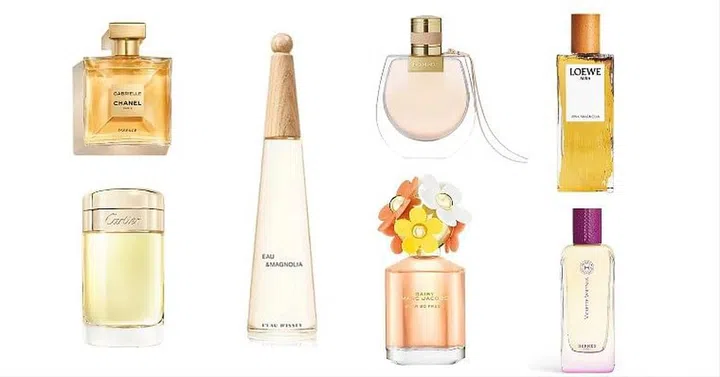 floral fragrance perfumes scents chanel cartier issey miyake mark jacobs loewe chloe hermes
