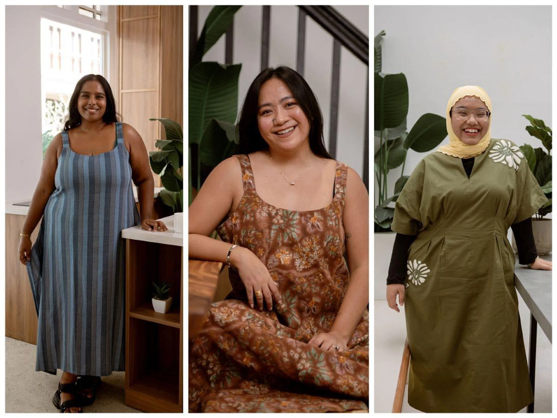 (From left to right) Mary Victor, Maria Marinay, Yulianna Frederika. (Photo: Sui)