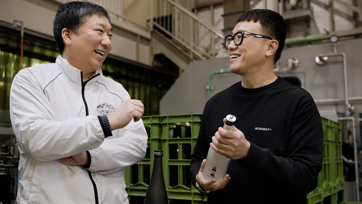 Larry Peh (right), the brains behind Against The Grain sake from homegrown lifestyle collective Normat. (Photo: Normat)