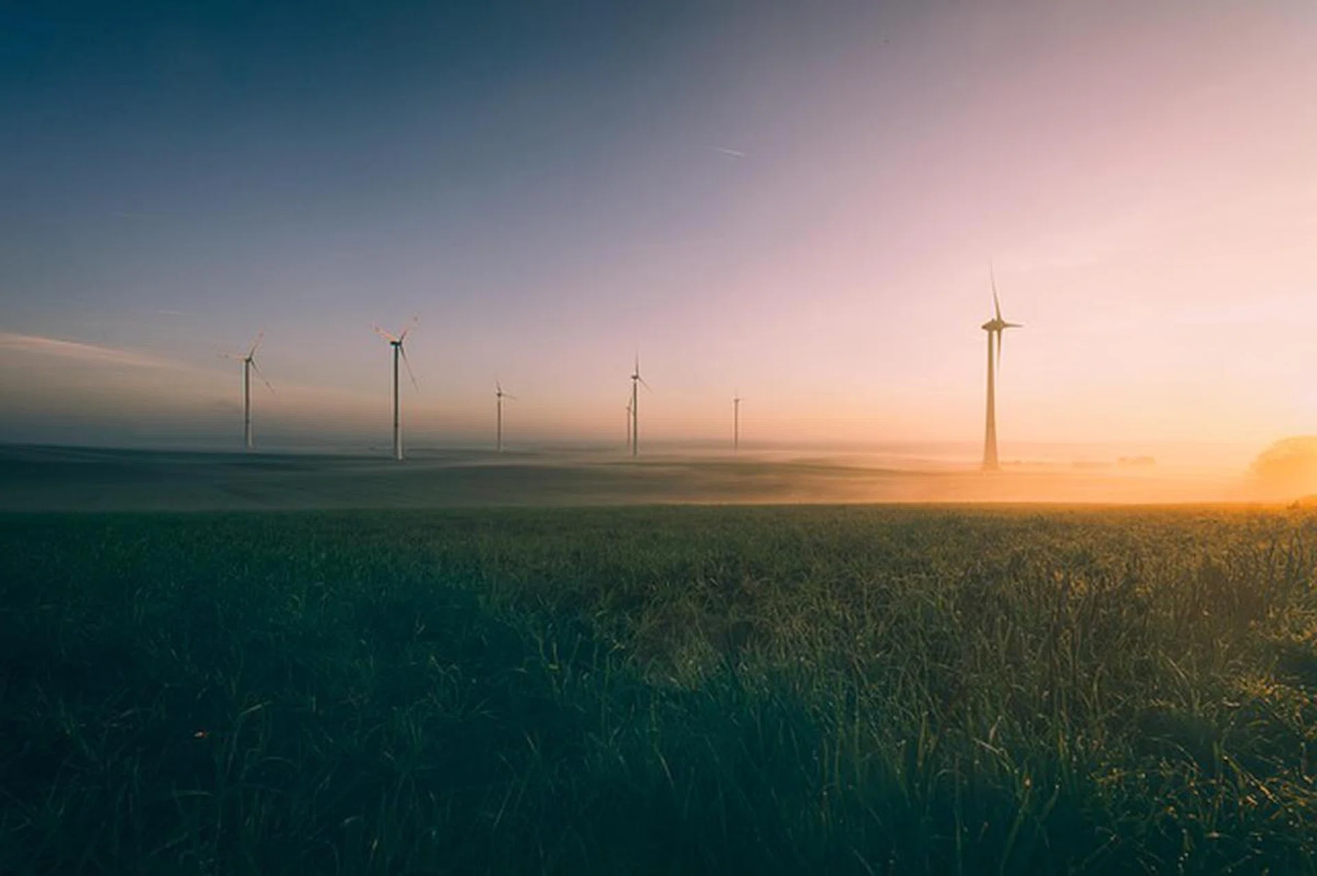 sunrise, windmills, pinwheels, dusk, sunset, nature, haze, landscape, wind energy, energy transition, environment, wind energy, environment, environment, environment, environment, environment