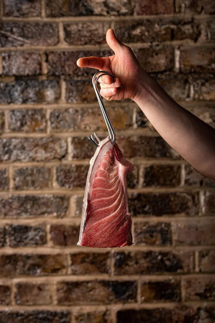 At the chef’s table of The Sea, The Sea in London, chef Leandro Carreira dry-ages a variety of fish and is now experimenting with seafood. (Photo: Victoria Burrows)