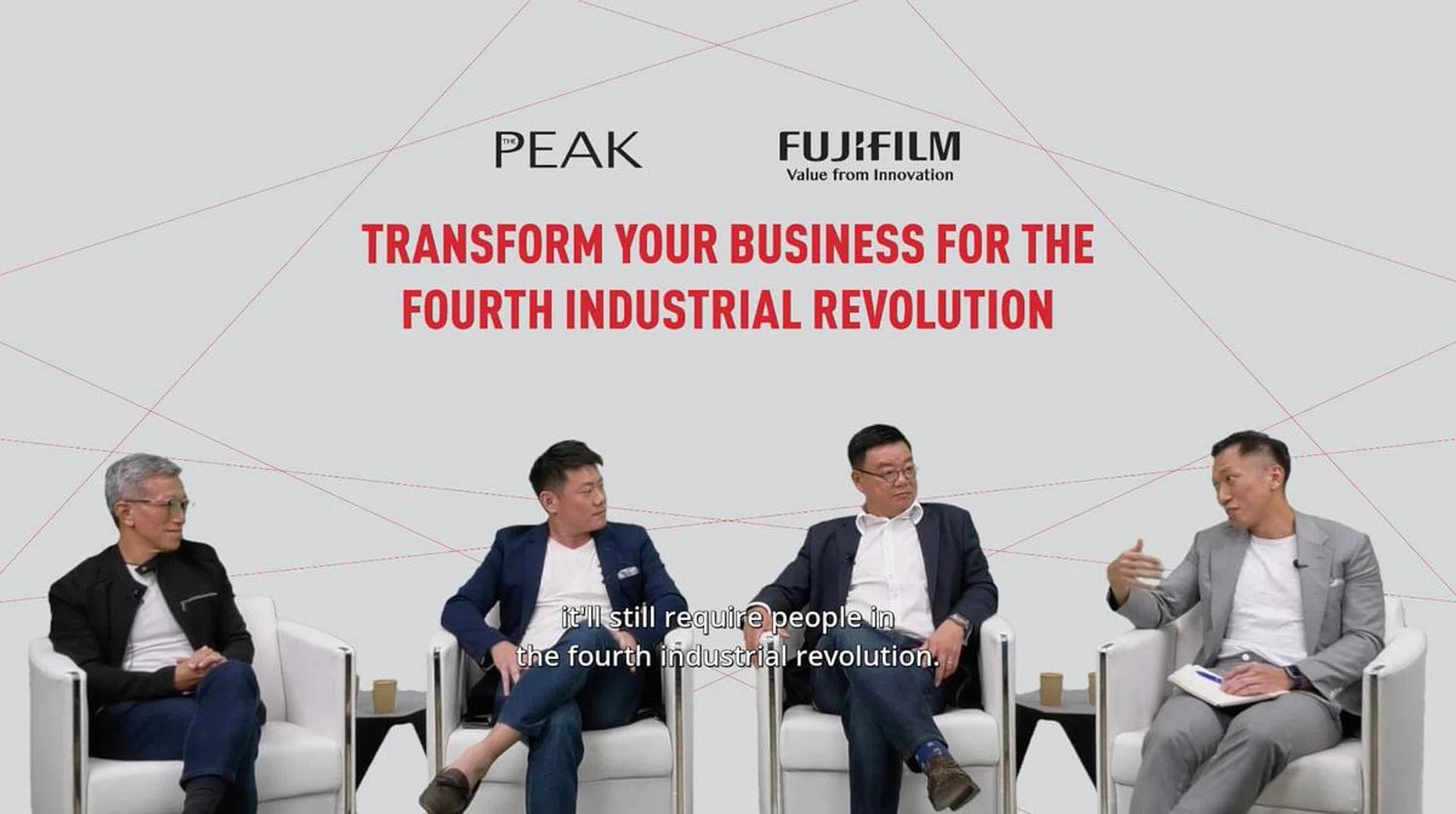 A screen capture from The Peak x Fujifilm Business Innovation virtual seminar.