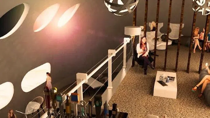 The bar area