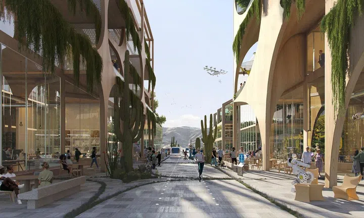 An artist's impression of the streets of Telosa. Image by BIG.