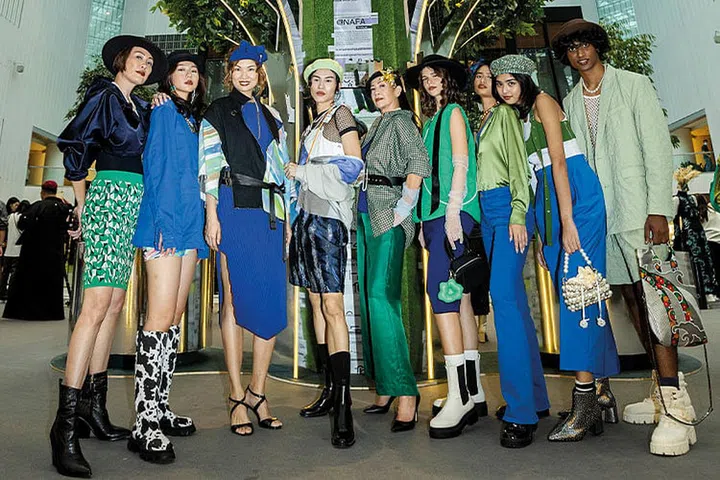 Models at The Front Row 2022 at Raffles City Shopping Centre.
