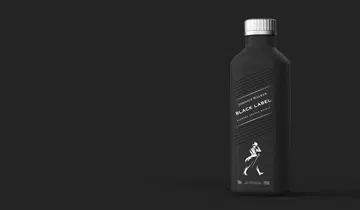 Diageo's first plastic-free glass bottle Johnny Walker