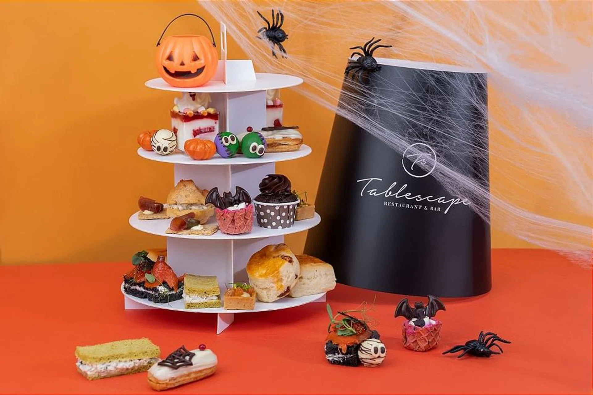 tablescape Halloween Afternoon Tea 2022