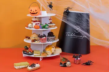 tablescape Halloween Afternoon Tea 2022