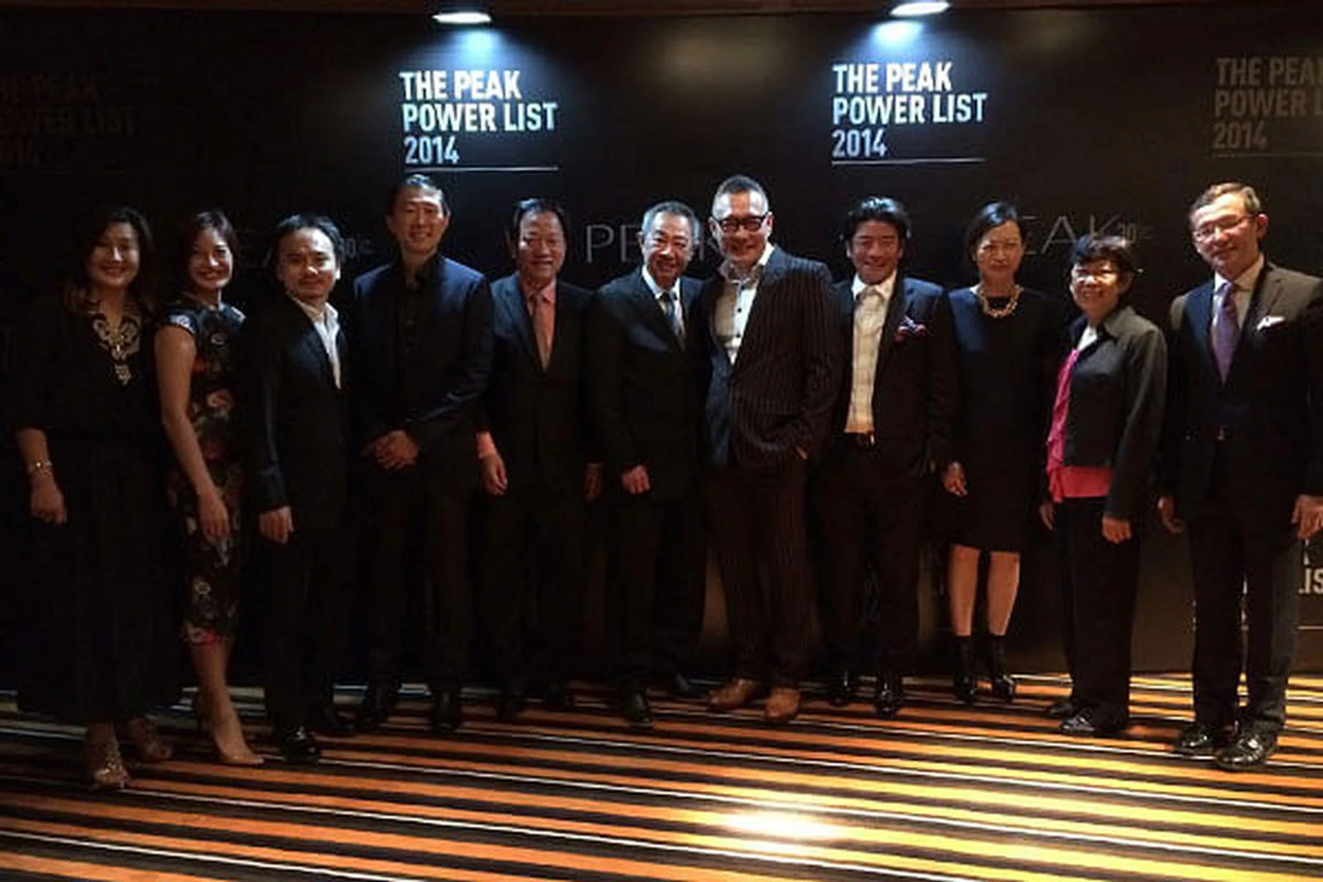 From left: Group editor Joanna Lee-Miller, The Peak editor Jennifer Chen, David Chiem of MindChamps, Steven Fang of Clearbridge Accelerator, Derek Goh of Serial System, Dennis Foo of St James Holdings, David Leong of PeopleWorldWide Consulting, Adrian Tan of Ad Planet, group editor-in-chief Caroline Ngui, Chong Phit Lian of Singbridge and Simon Tay of SIIA