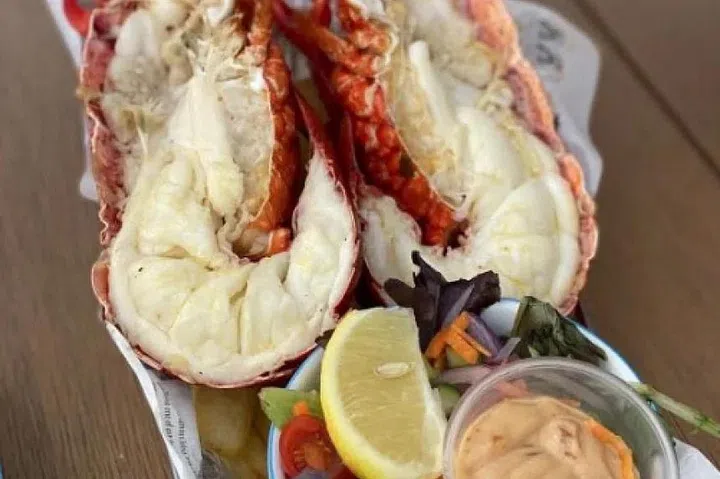 Fresh grilled lobster at the Lobster Shack. 