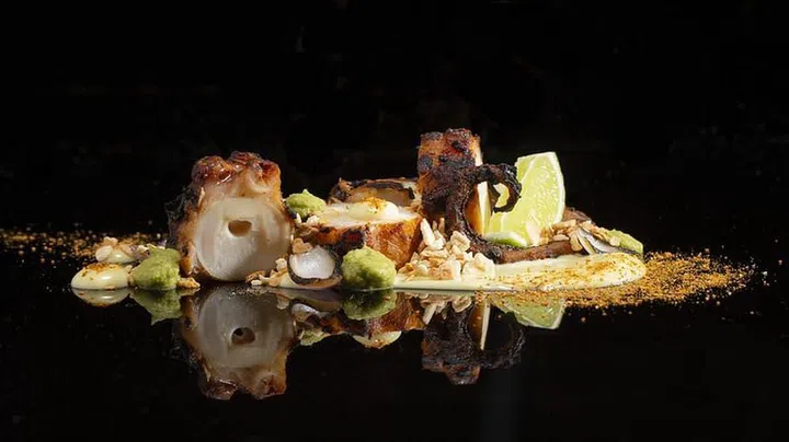 Tikka Takeaway: Tandoori octopus with lime aioli 