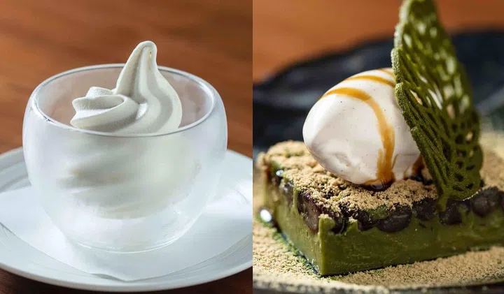 Miso soft serve, green tea and Azuki bean terrine. Photos: Marina Bay Sands