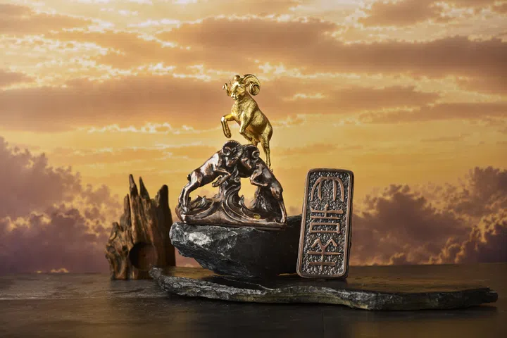 RISIS Chronicle Collectibles 2027 The Triumvirate Seal portraying these goats reaching greater heights