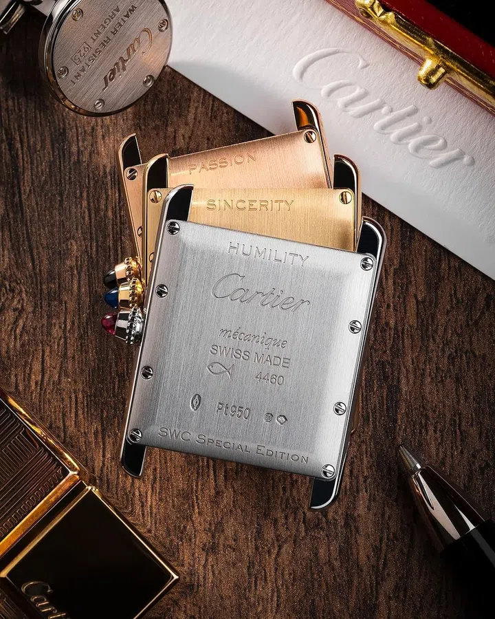 Each caseback is engraved with one of the club's three values: Passion, Sincerity and Humility.