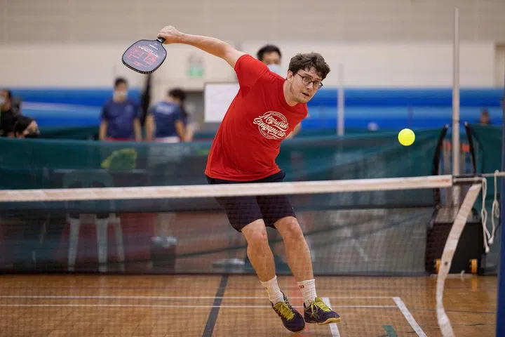 Singapore-based expat Alexandre Bonnefoy participates in the Pesta Sukan 2021. (Photo credit: Singapore Pickle-Ball Association) 