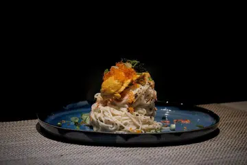 Gake's truffle Hiyashi somen with tobiko and avruga caviar